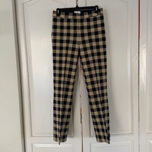 HIGH SPORT Kick Flares in Navy & Tan Check - NWOT - SZ 6